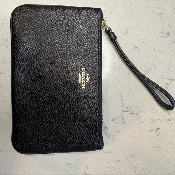 Coach Handbags - Coach Black Textured Wristlet